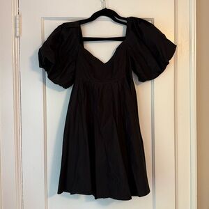 Black Puff Sleeve Dress
